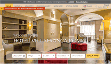 Tablet Screenshot of hotelvillafrancarome.com